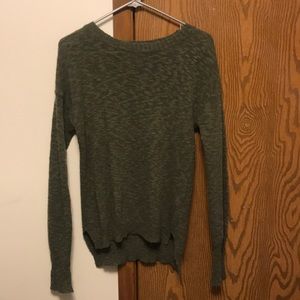 Green, lightweight sweater.